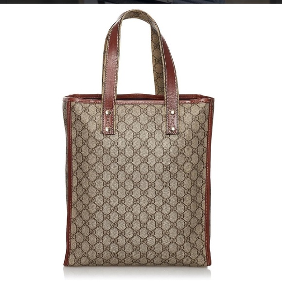 Gucci Brown GG Supreme Web Tote Bag - Picture 3 of 11